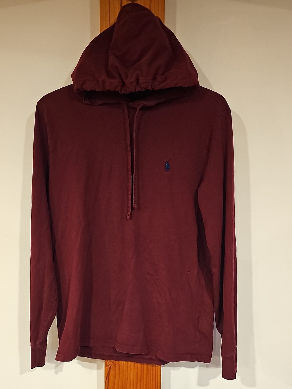 Polo by Ralph Lauren Burgundy Long-Sleeve Hooded Shirt